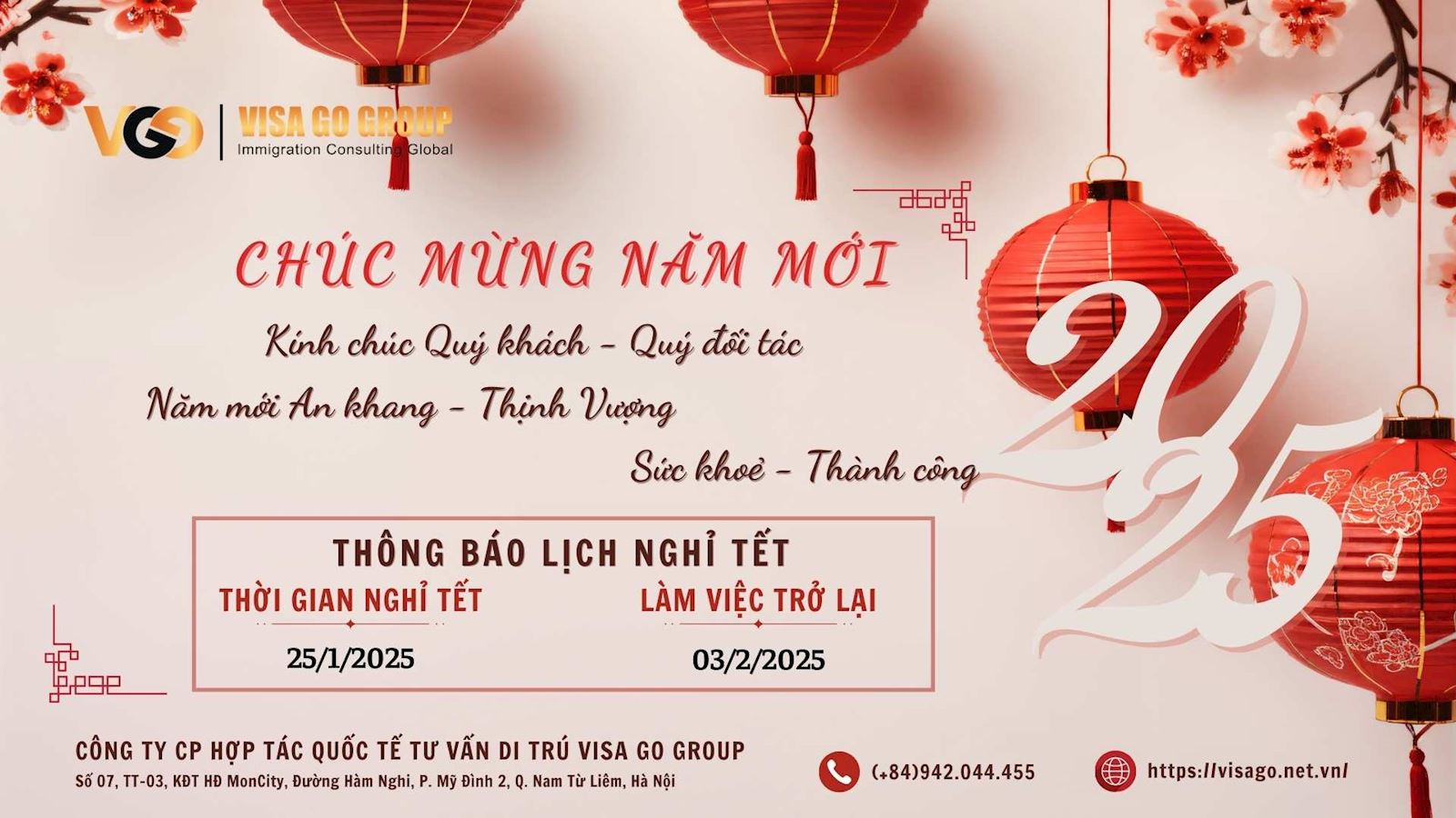 Chúc Mừng Năm Mới 2025 - Tết Ất Tỵ An Khang Thịnh Vượng